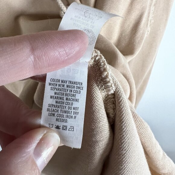 Aerie Hoodie Sweatshirt Beige Lace Up Oversized Pullover Lounge Size Medium - Picture 7 of 10